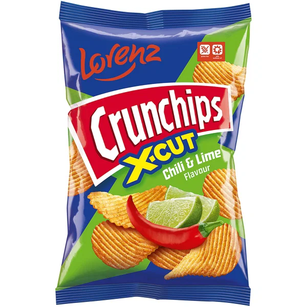 Lorenz - Crunchips X-Cut Chilli & Lime 130g