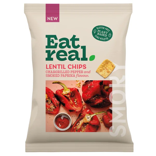 Eat Real GF - Lentil Chargrilled Pepper & Paprika 180g