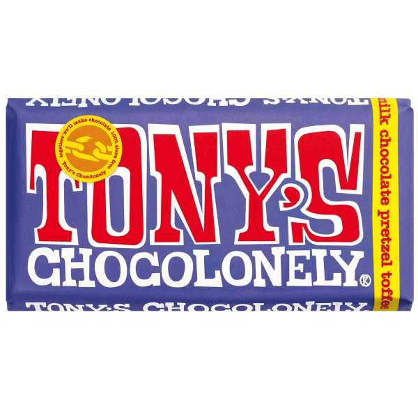 Tony's Chocolonely - Dark Milk Choc, Pretzel Toffee 180g