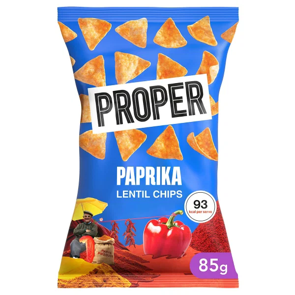 PROPER - CHIPS Paprika Lentil Chips 85g