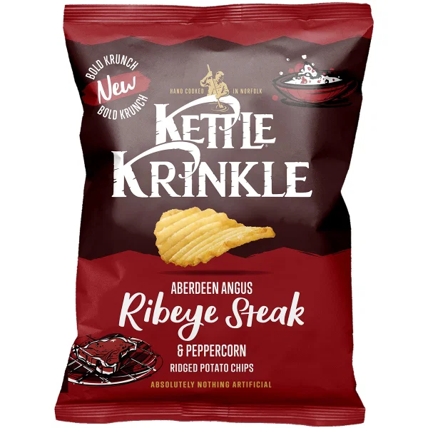 Kettle KRINKLE - Aberdeen Angus Steak & Peppercorn 130g