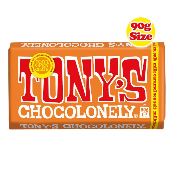 Tony's Chocolonely - 90G Milk Choc Caramel Sea Salt 180g