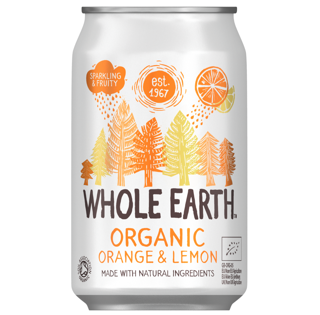 Whole Earth Organic Sparkling Drink - Orange and Lemon 330ml