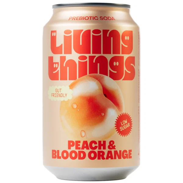 Living Things - Peach & Blood Orange Natural Soda 330ml