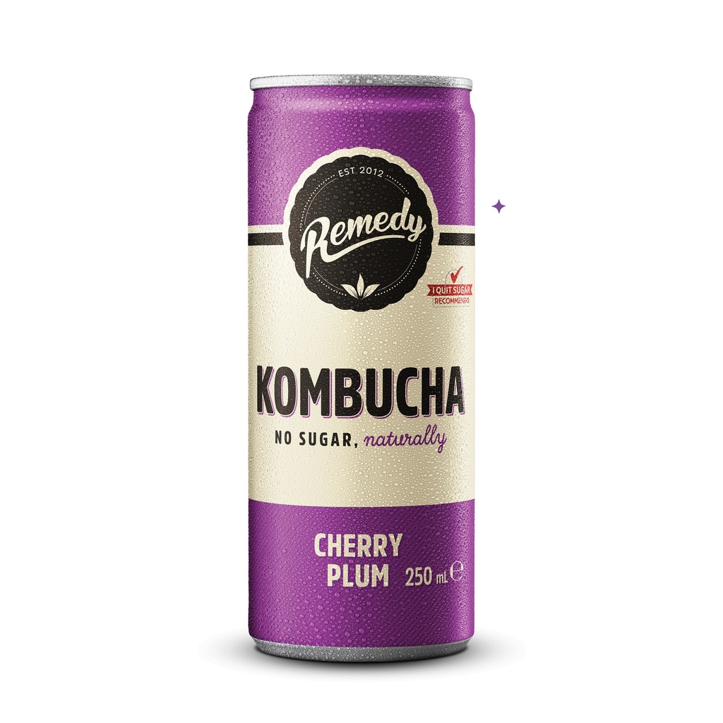  Remedy Kombucha Cans - CAN Cherry Plum  250ml