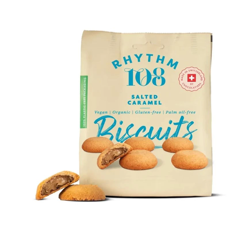 RHYTHM salted caramel vegan biscuits 135g
