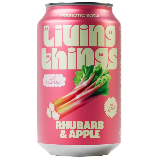 Living Things - Rhubarb & Apple Natural Soda 330ml