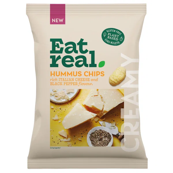 Eat Real GF - Hummus Italian Cheese & Black Pepper 110g