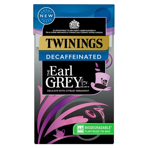 Twinings Tea Bags - Decaffeinated Earl Grey 40 TEA BAGS
