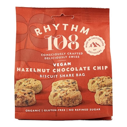 RHYTHM hazelnut chocolate praline vegan biscuits 135g